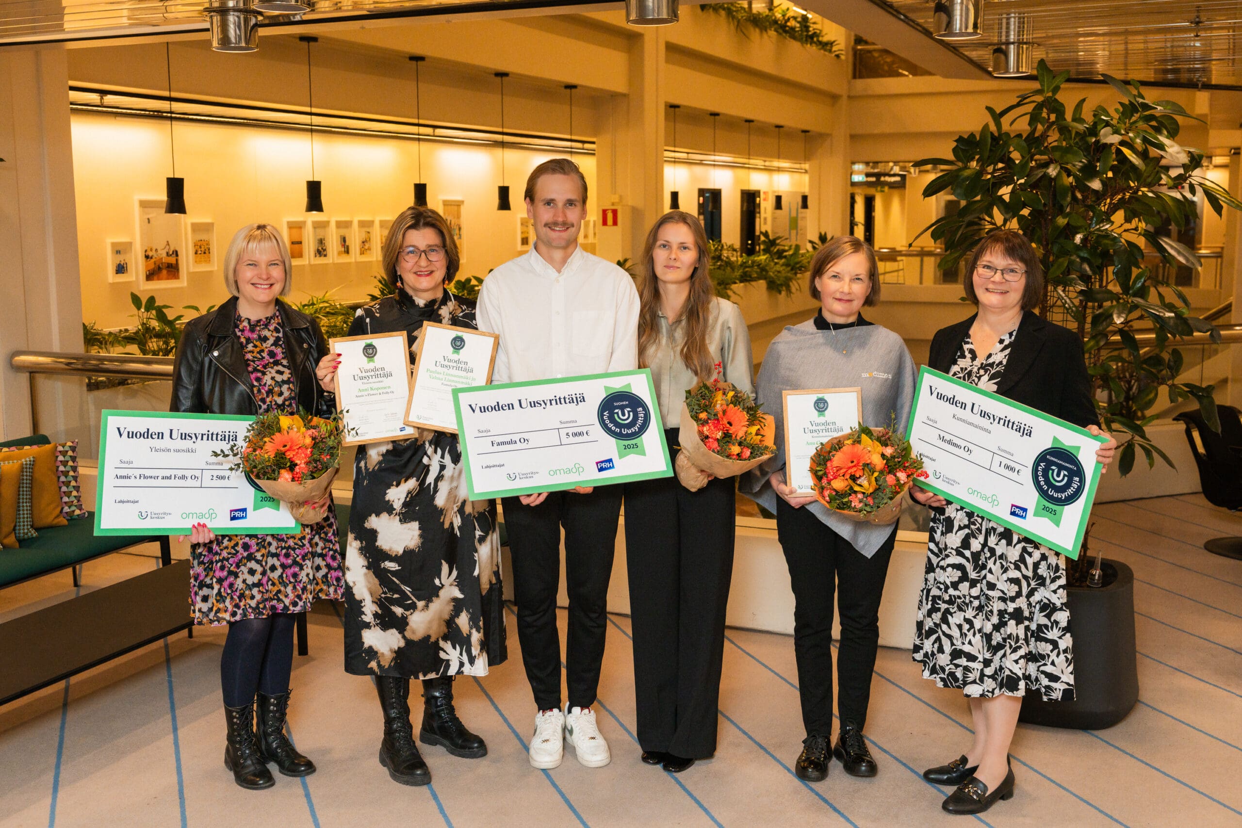 Valtakunnallisessa Vuoden Uusyrittäjä 2025 -kilpailussa palkittiin merkityksellisen työn tekijöitä